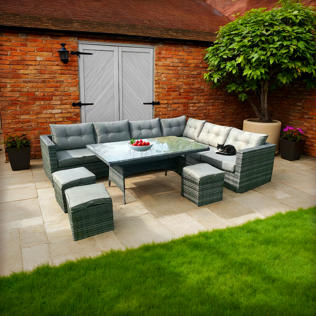 Rhodes Modular Rattan Garden Furniture Set Floor Model