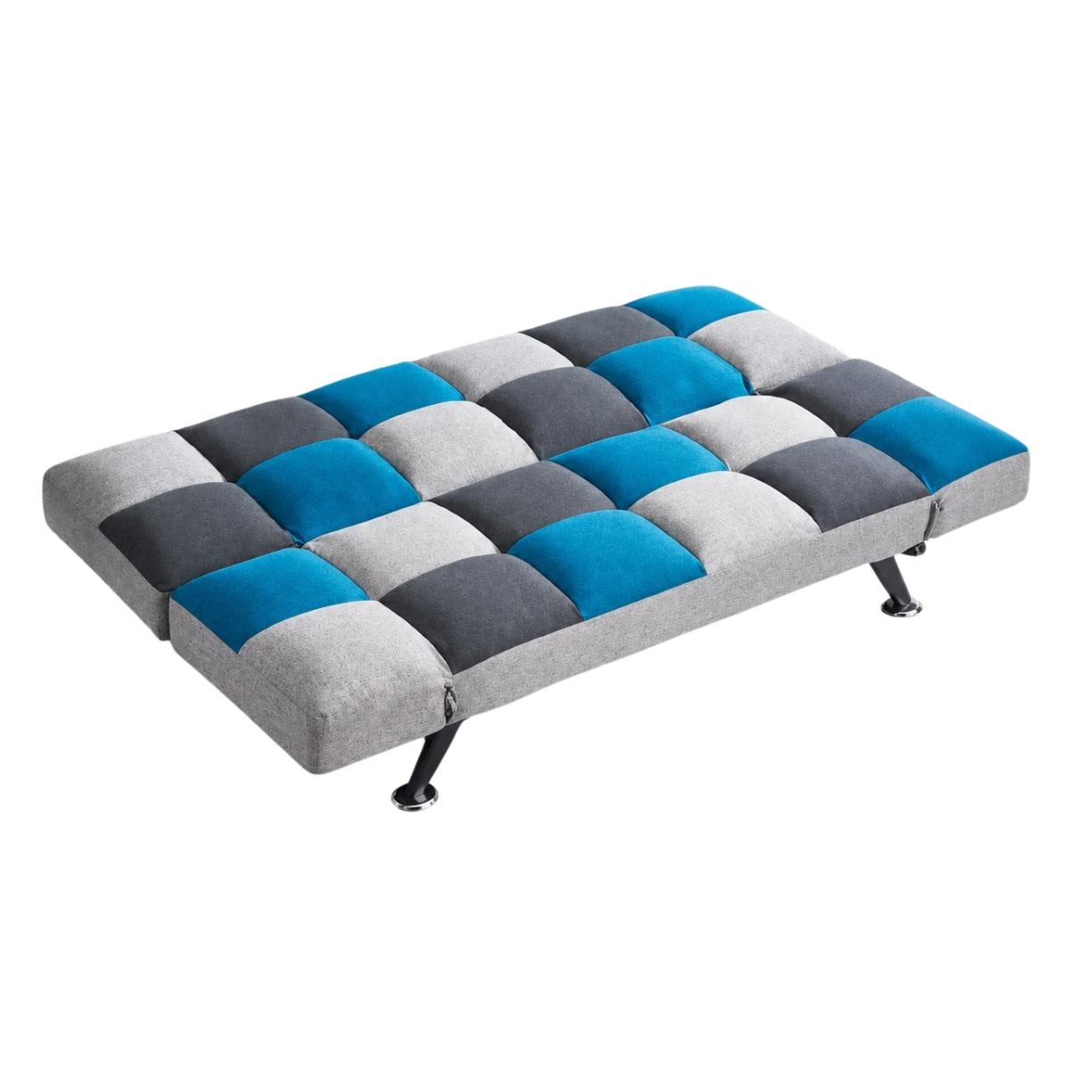 Teal and Grey Brandon Patchwork Sofa Bed