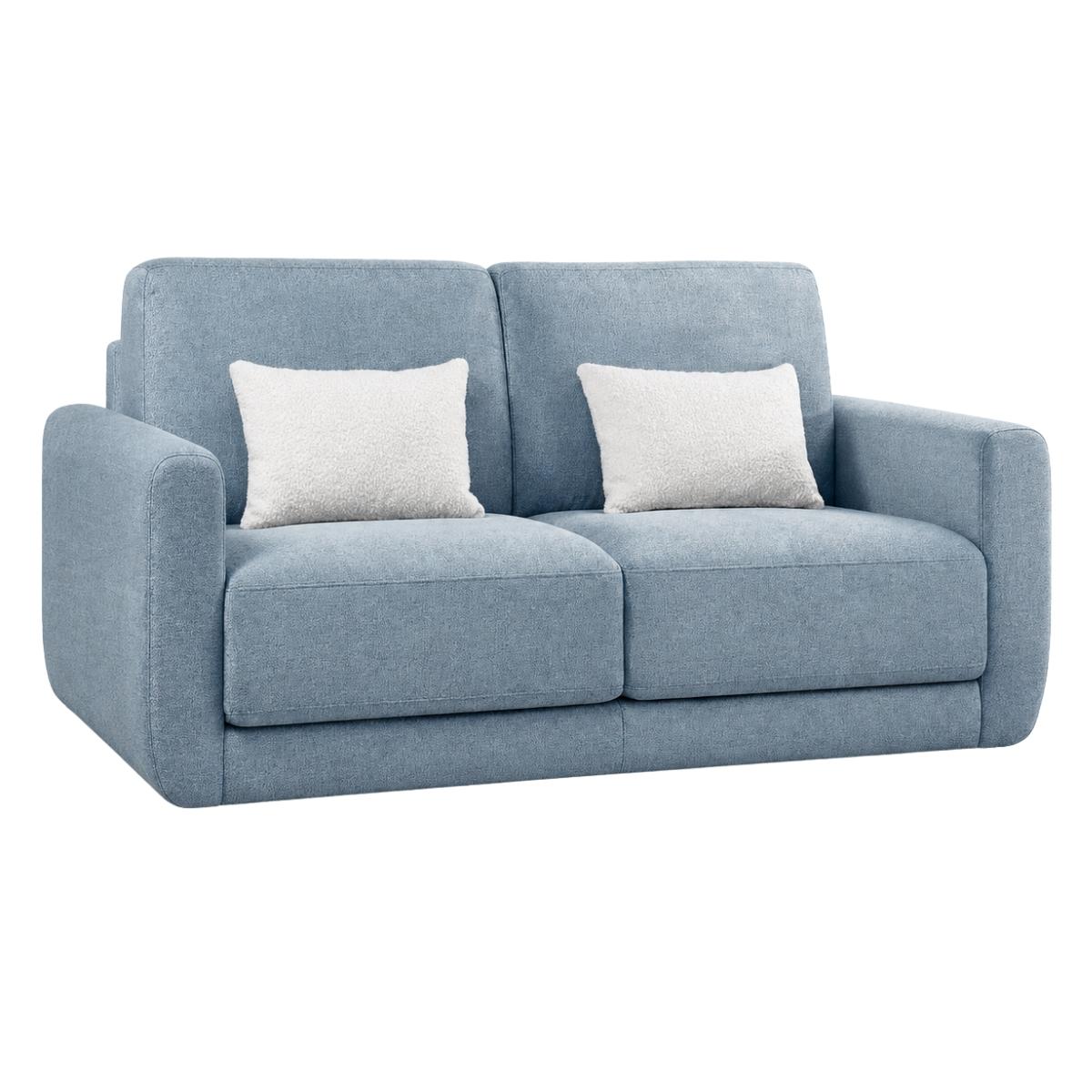 Treviso 3 Seater Sofa Bed in Ilario 09 Blue fabric