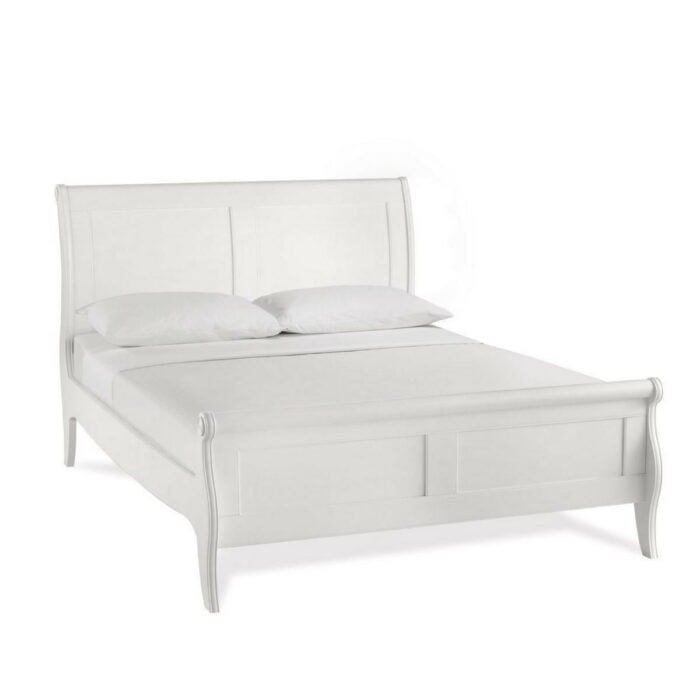 White Wood Panel Bed
