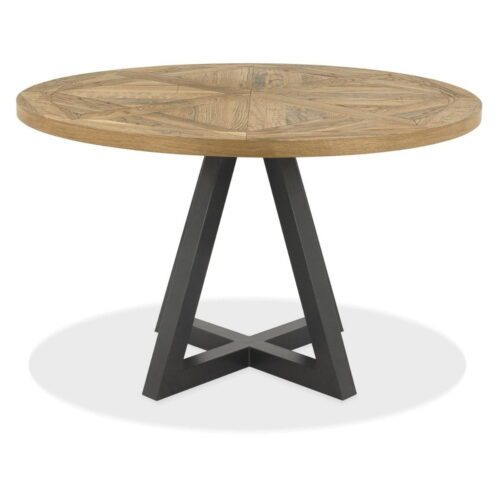 Rustic Oak Round Table