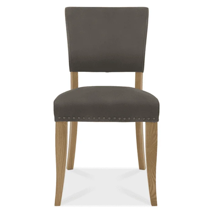 Fabric upholstered dining chairs with deals arms