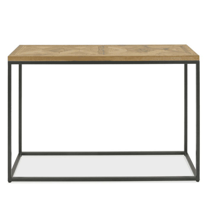 2003-19 - Inishmore Oak and Black Metal Console Table - 1