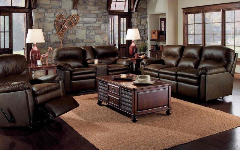 brown recliner sofa