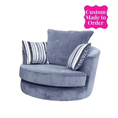 velvet swivel armchair