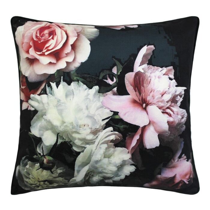 3CT1122A - Isabella Black Floral Cushion - 1