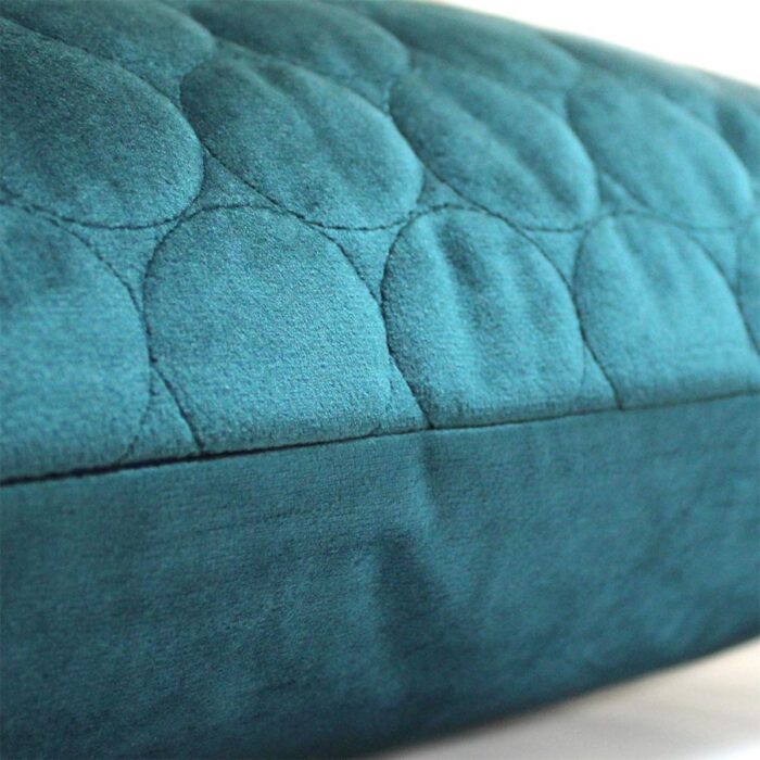 3CT1202A - Halo Quilted Teal Cushion - 4