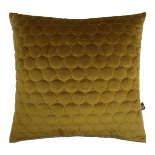 Halo Antique Gold Quilted Throw Pillow Cushion