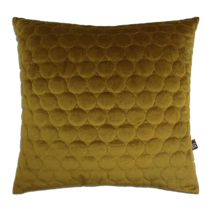 Halo Antique Gold Quilted Throw Pillow Cushion