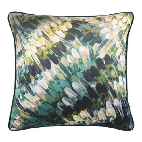 3CT1361A - Kingfisher Teal Velvet Cushion - 1