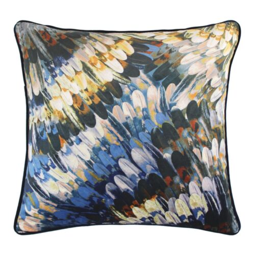 3CT1362A - Kingfisher Navy Velvet Cushion - 1