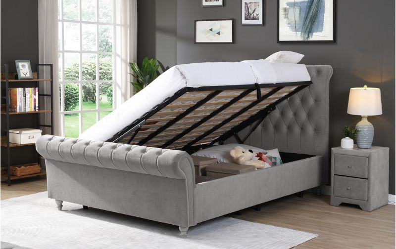 Open ottoman bed with storage.