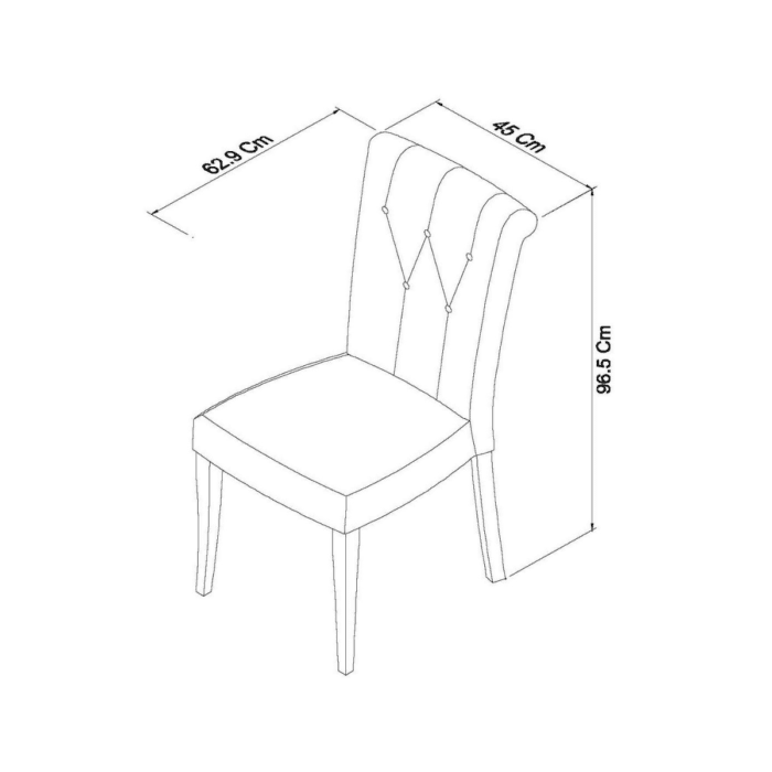 8005-09UB-IV - Hanoi Beige Upholstered Dining Chair - 5