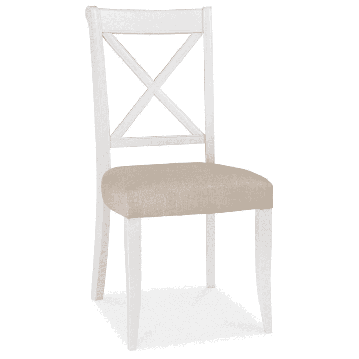 8005-09X - Hanoi Fabric and Wood Cross Back Dining Chair