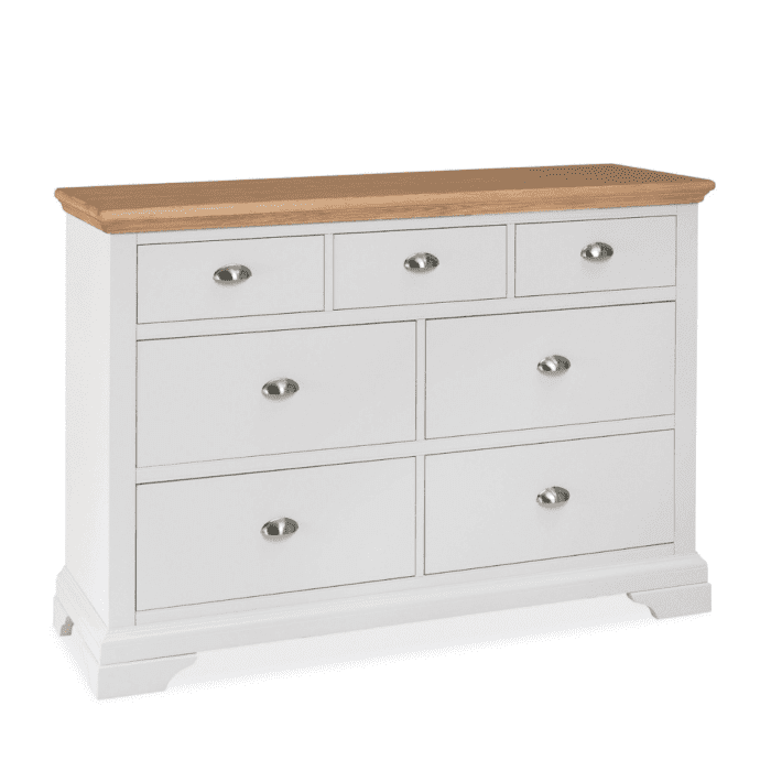 8005-92 - Hanoi Two Tone White Drawers with Wood Top - 1