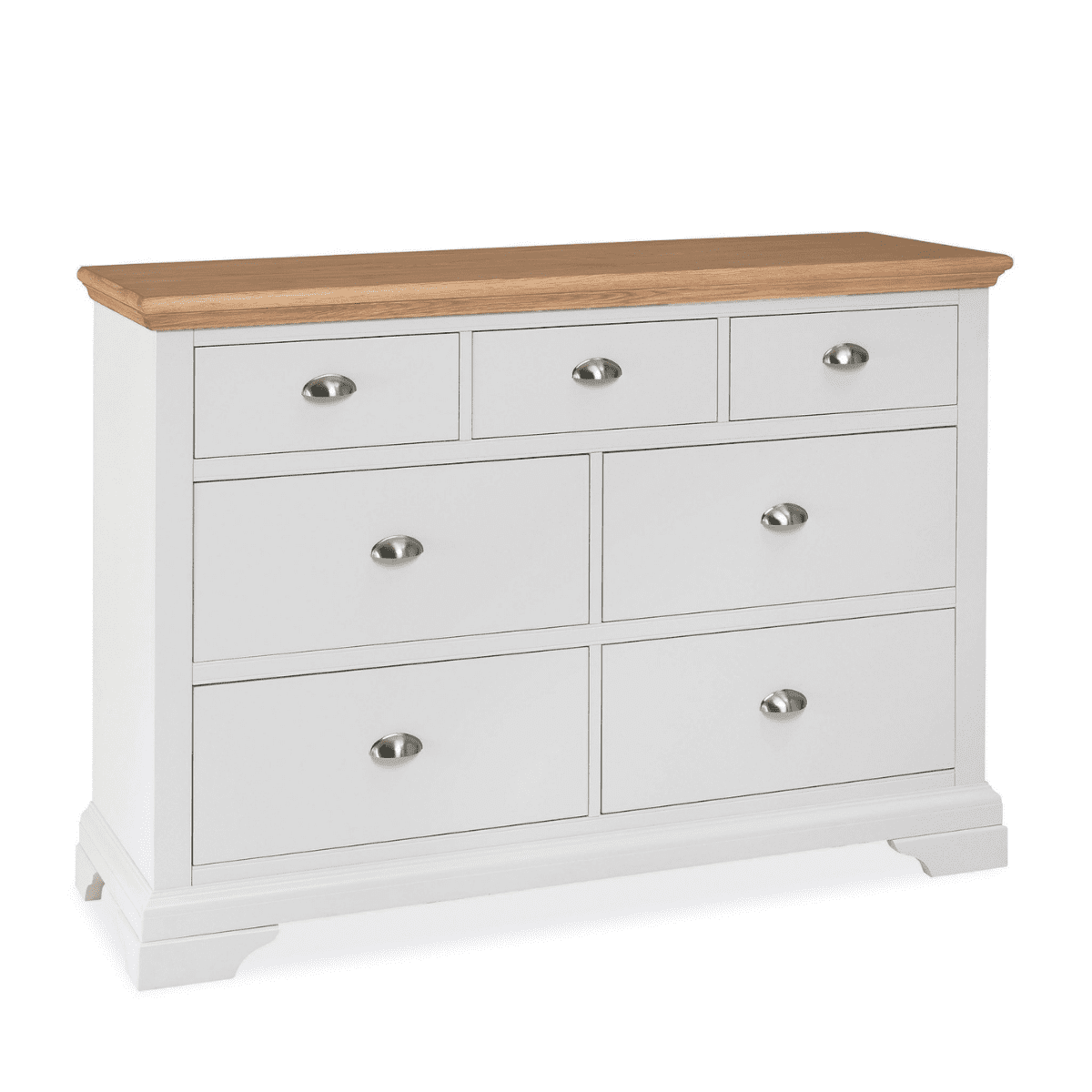 Hanoi Two Tone White Drawers with Wood Top