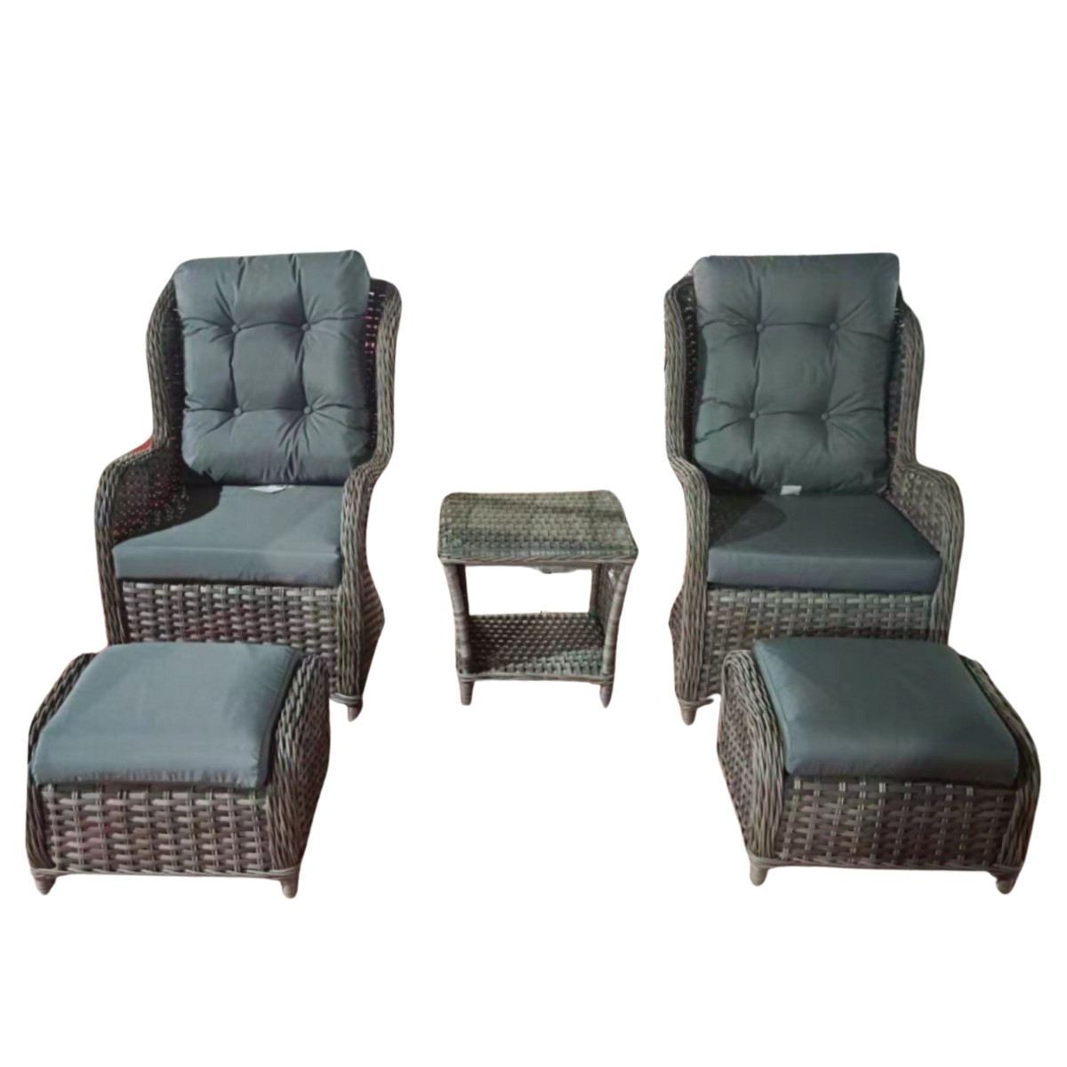 Aghadoe Garden Chairs and Footstools With Table