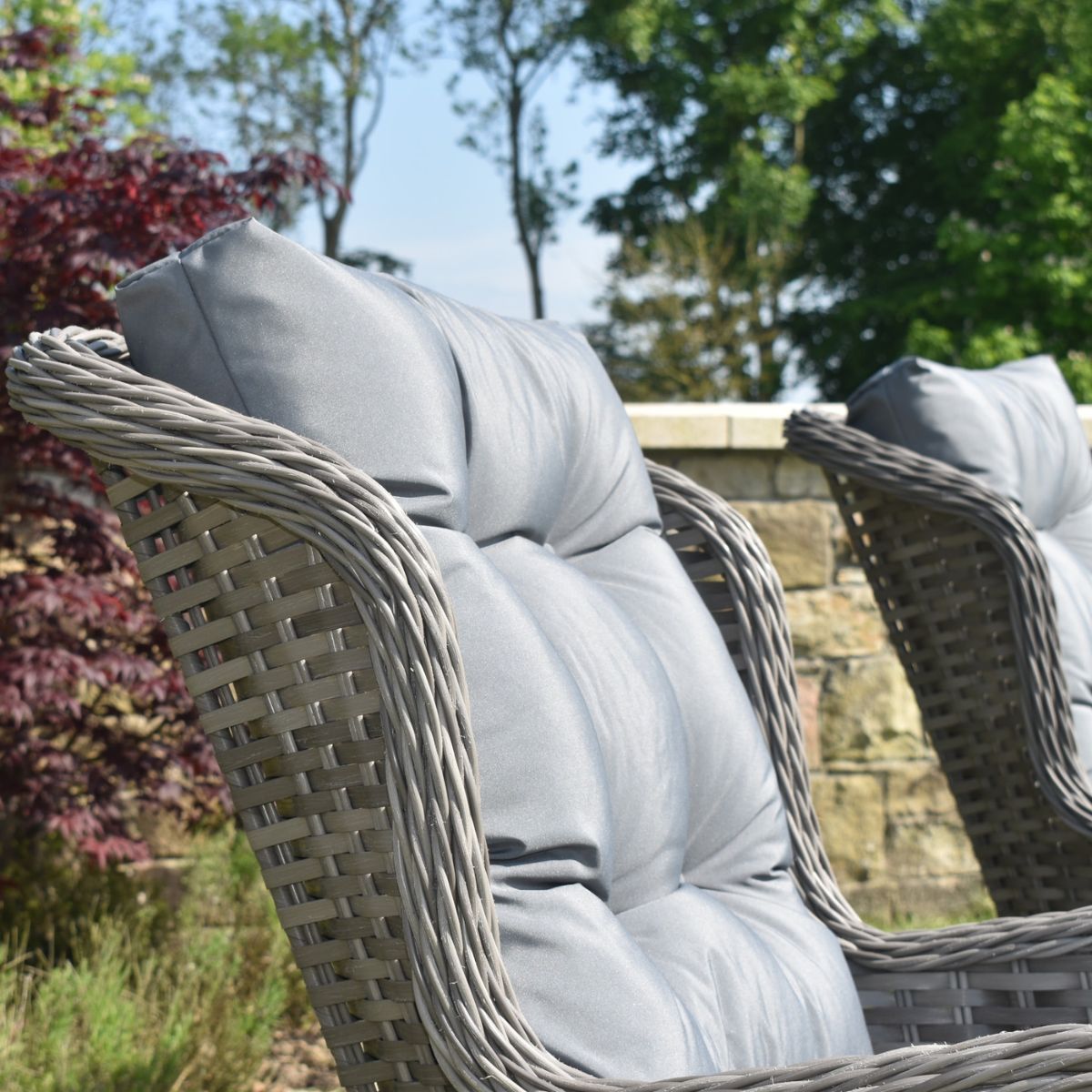 Aghadoe Garden Chairs and Footstools With Table - 4