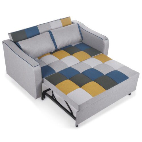 Aidan Patchwork Pull Out Couch - 1