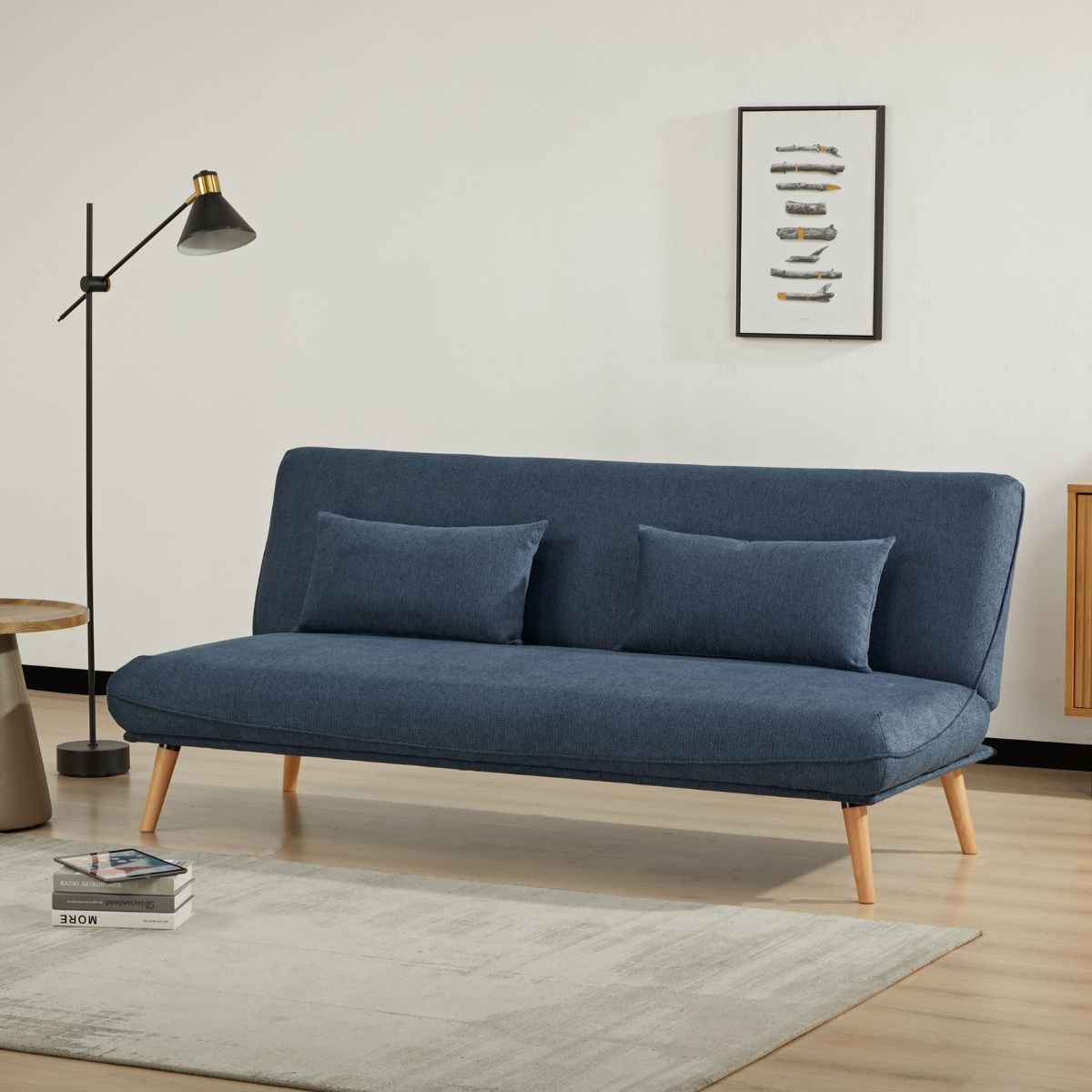 Arcadia 2 Seater Sofa Bed Blue - 2
