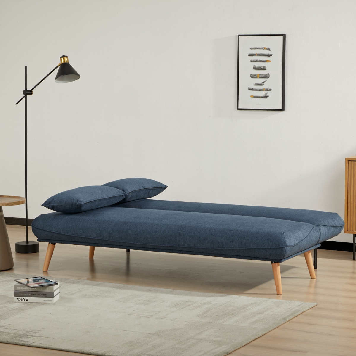 Arcadia 2 Seater Sofa Bed Blue - 3