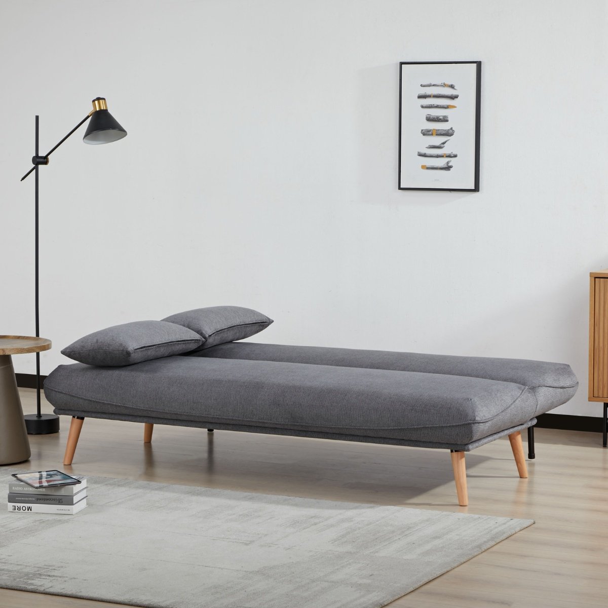 Arcadia 2 Seater Sofa Bed Dark Grey - 3
