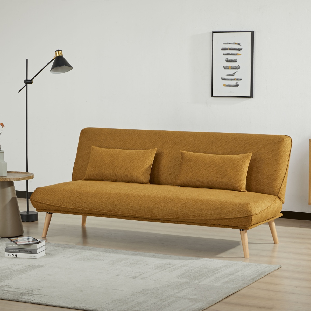 Arcadia 2 Seater Sofa Bed Pumpkin - 2