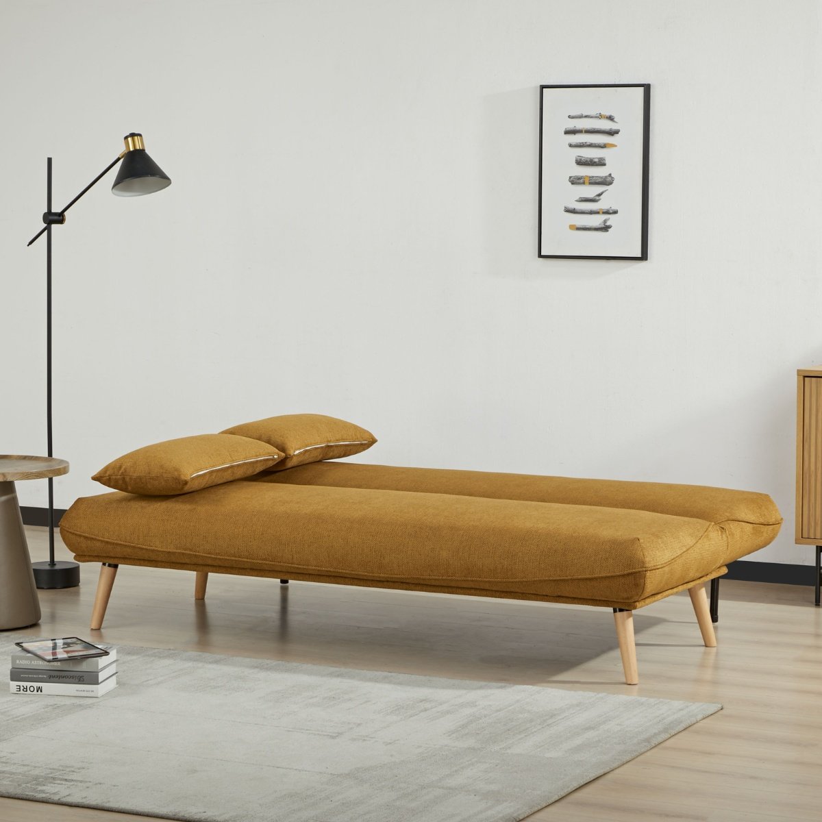 Arcadia 2 Seater Sofa Bed Pumpkin - 3