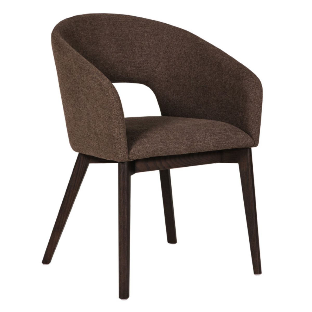 Aster Curved Back Dining Chair Brown - 1