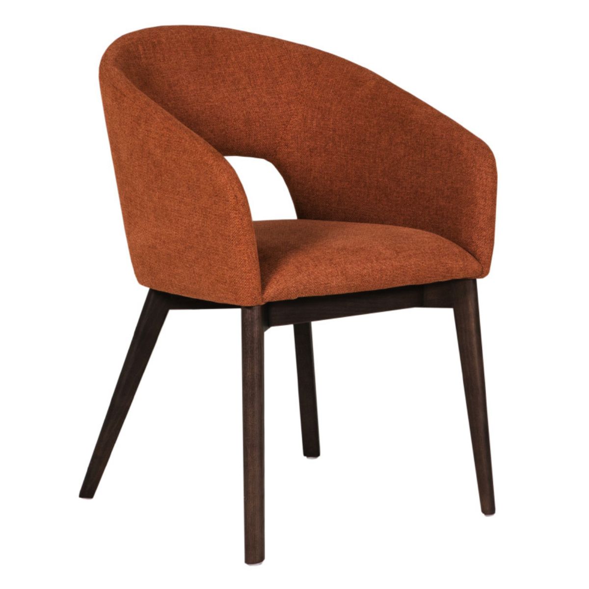 Aster Curved Back Dining Chair Orange - 1