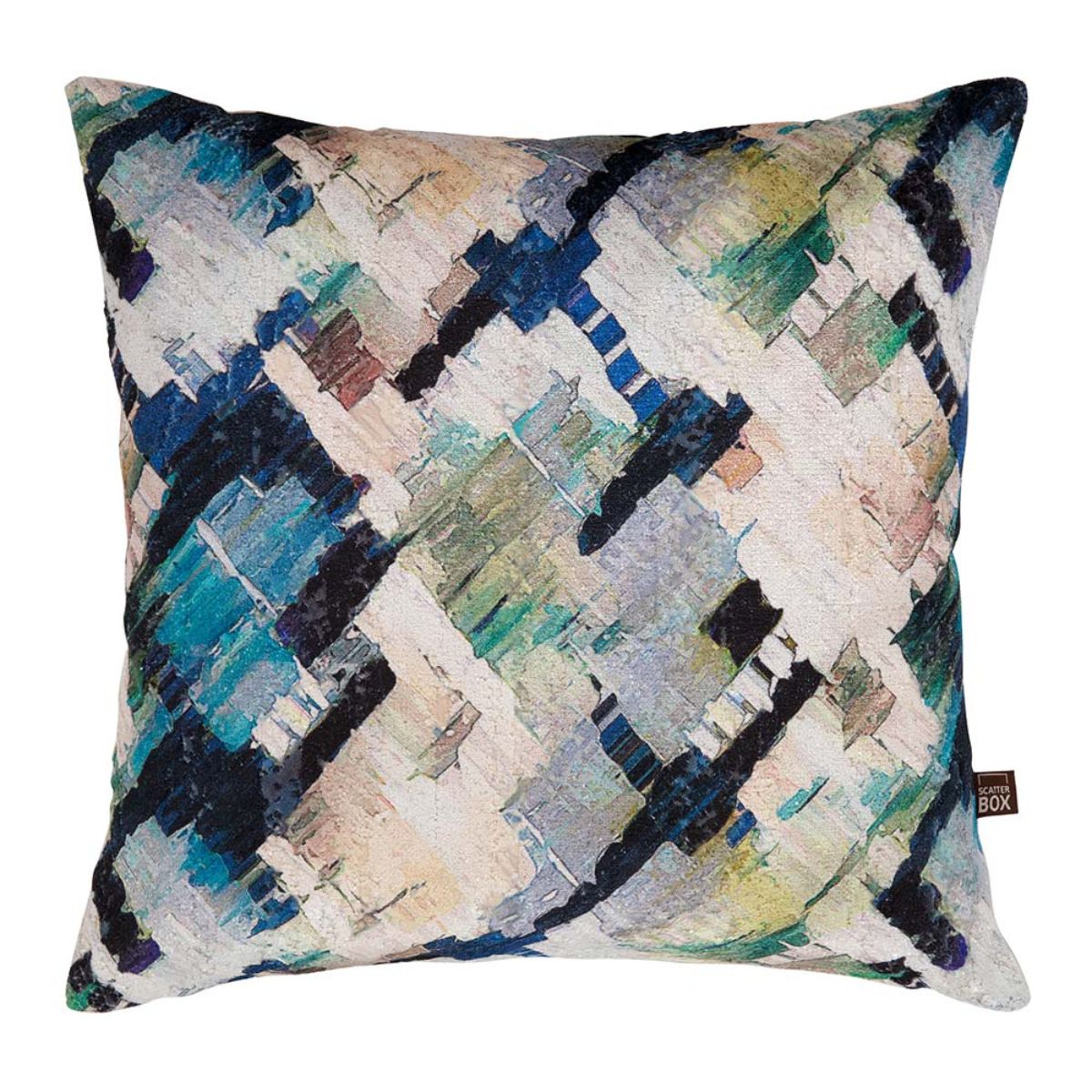 Axel Blue Abstract Cushion - 1