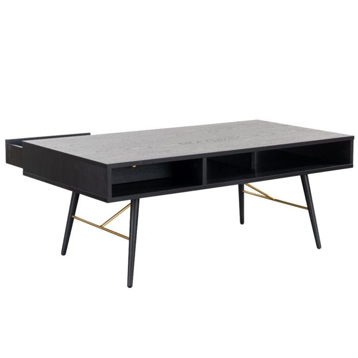 BAR-007-BK - Bulgary Coffee Table 1.15M Black and Copper Black and Copper - 3