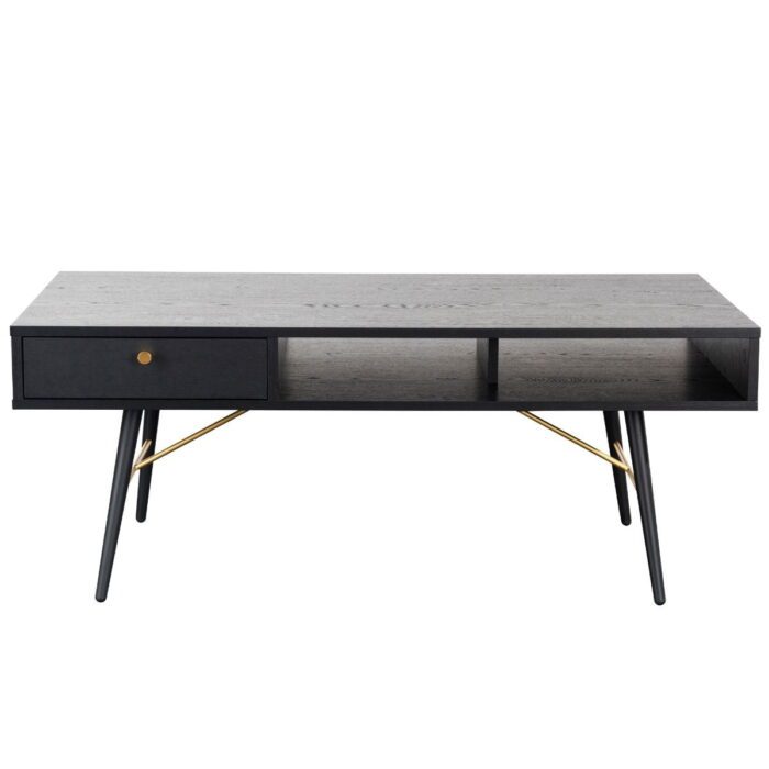 BAR-007-BK - Bulgary Coffee Table 1.15M Black and Copper Black and Copper - 4