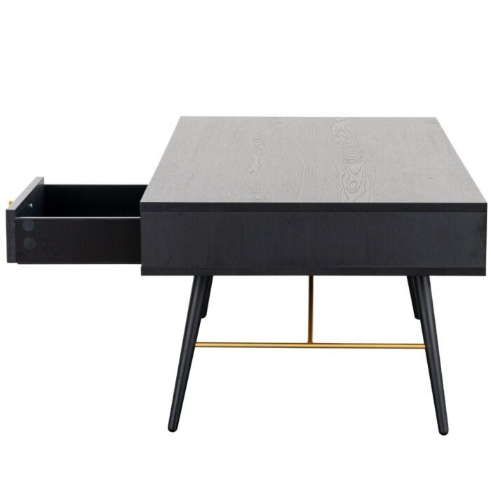 BAR-007-BK - Bulgary Coffee Table 1.15M Black and Copper Black and Copper - 6