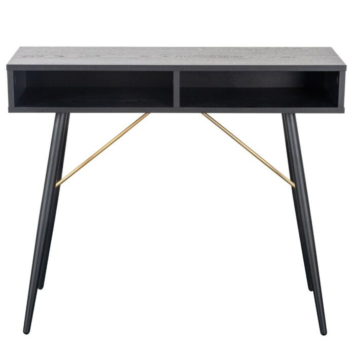 BAR-009-BK - Bulgary Console Table 0.9M Black and Copper Black and Copper - 2