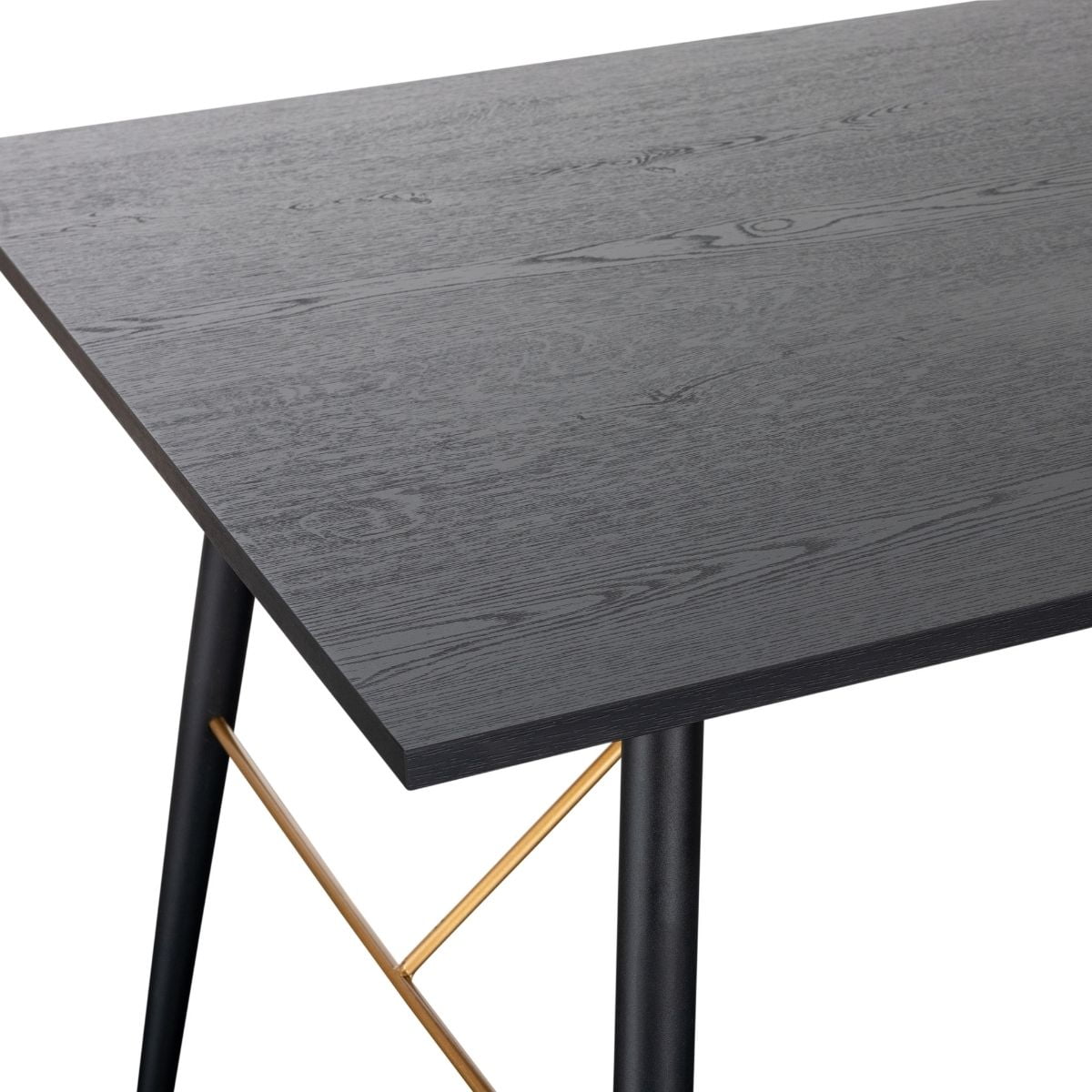 Mid century deals black dining table