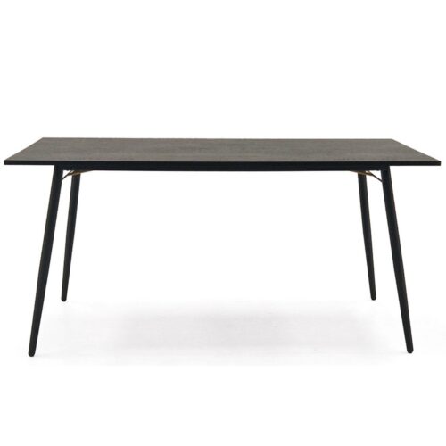 BAR-160-BK - Bulgary Black and Copper Dining Table 1.6 M - 1