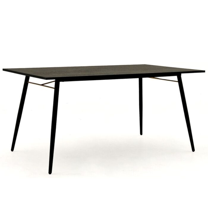 BAR-160-BK - Bulgary Black and Copper Dining Table 1.6 M - 2
