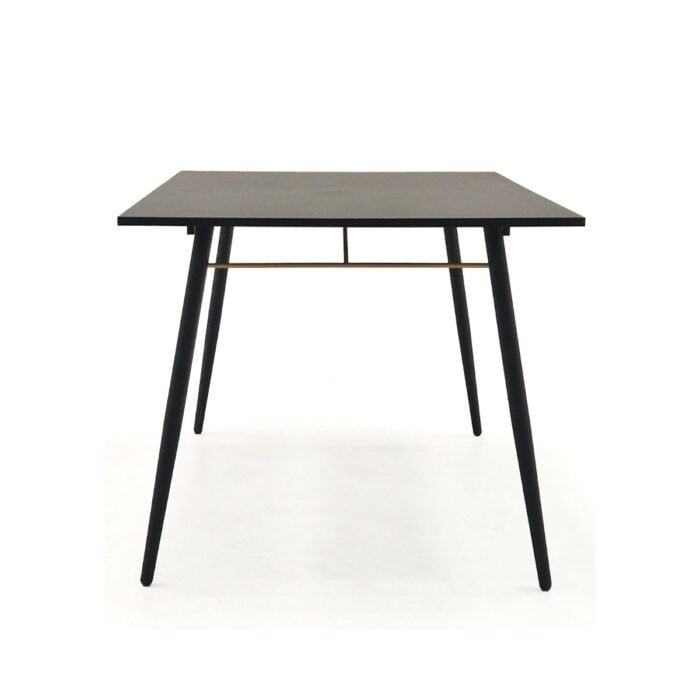 BAR-160-BK - Bulgary Black and Copper Dining Table 1.6 M - 3