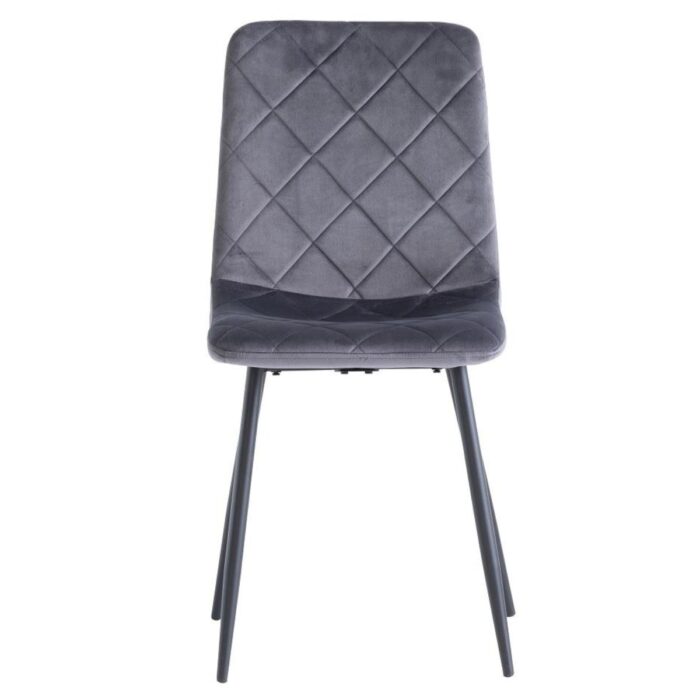 Billie Velvet Dining Chair in grey