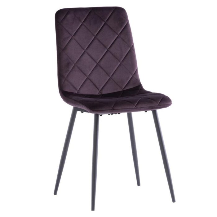 Billie Velvet Dining Chair purple