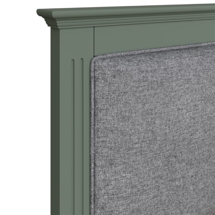 BP-46-CGN - 4'6 ft Brooke Green Grey Wood Bed with Upholstered Headboard - 6
