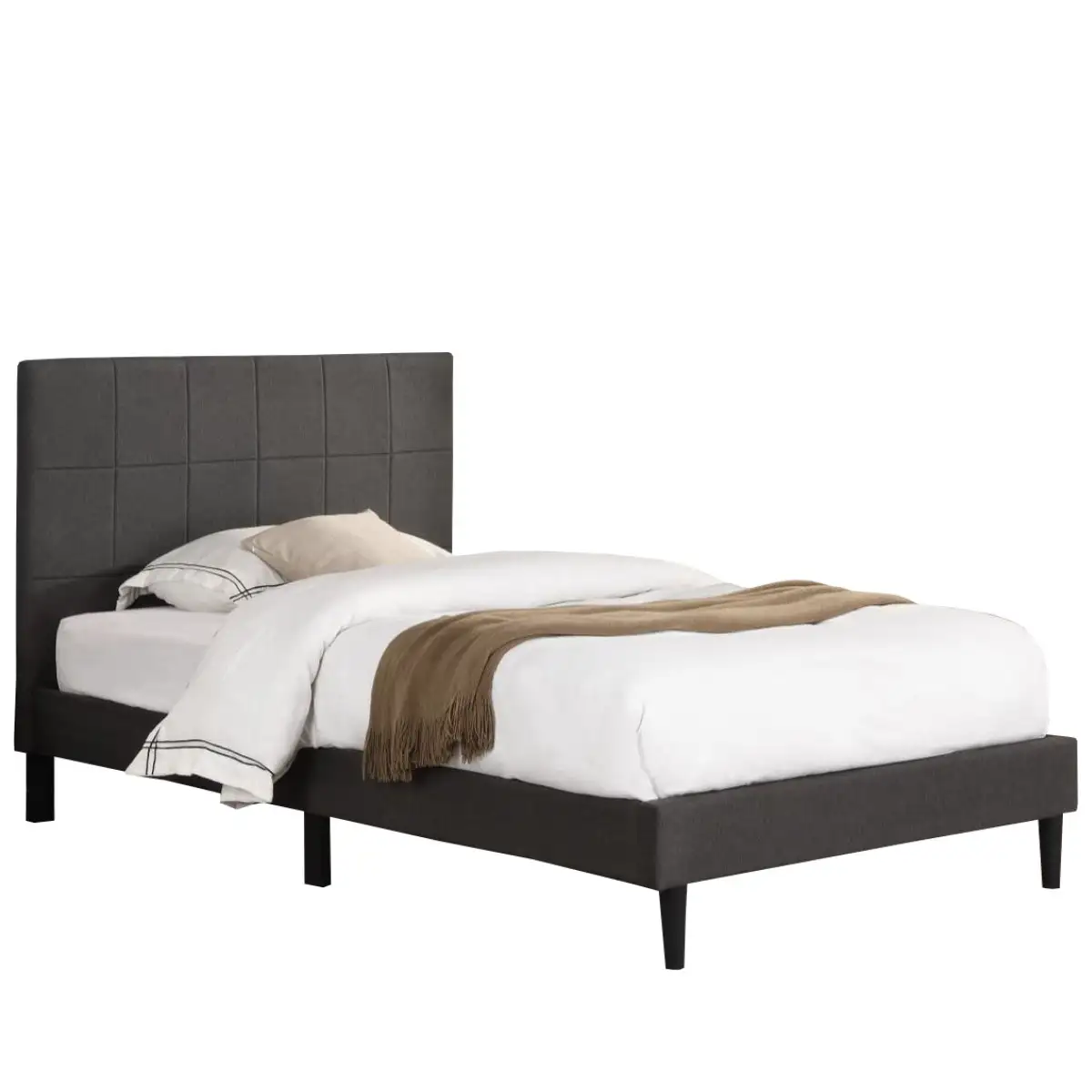 Bantry Grey Fabric Bed - 1