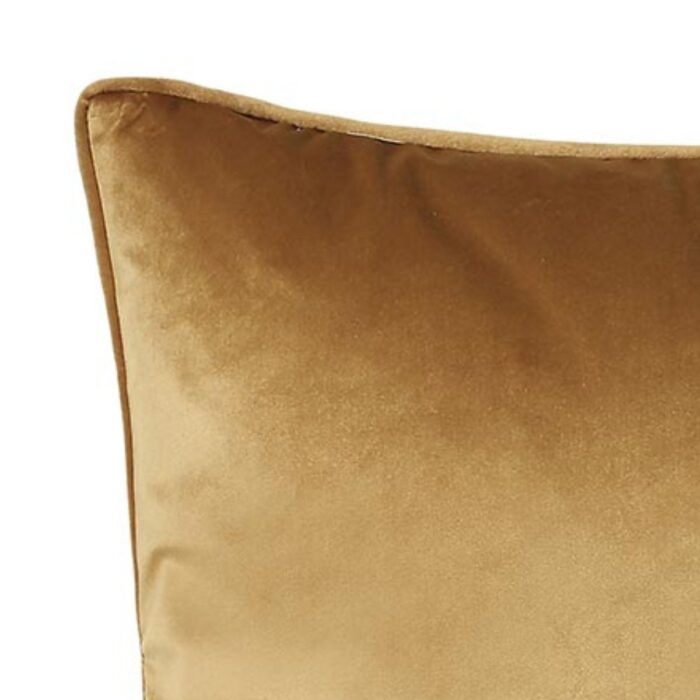 Bellini Antique Gold Velour Cushion - 2