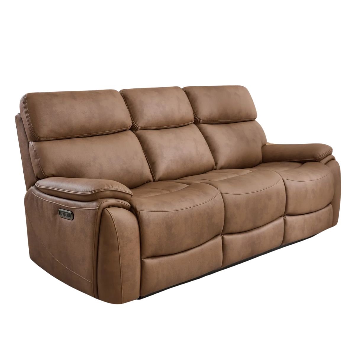 Biarritz brown 3 Seater Electric Recliner sofa - 1