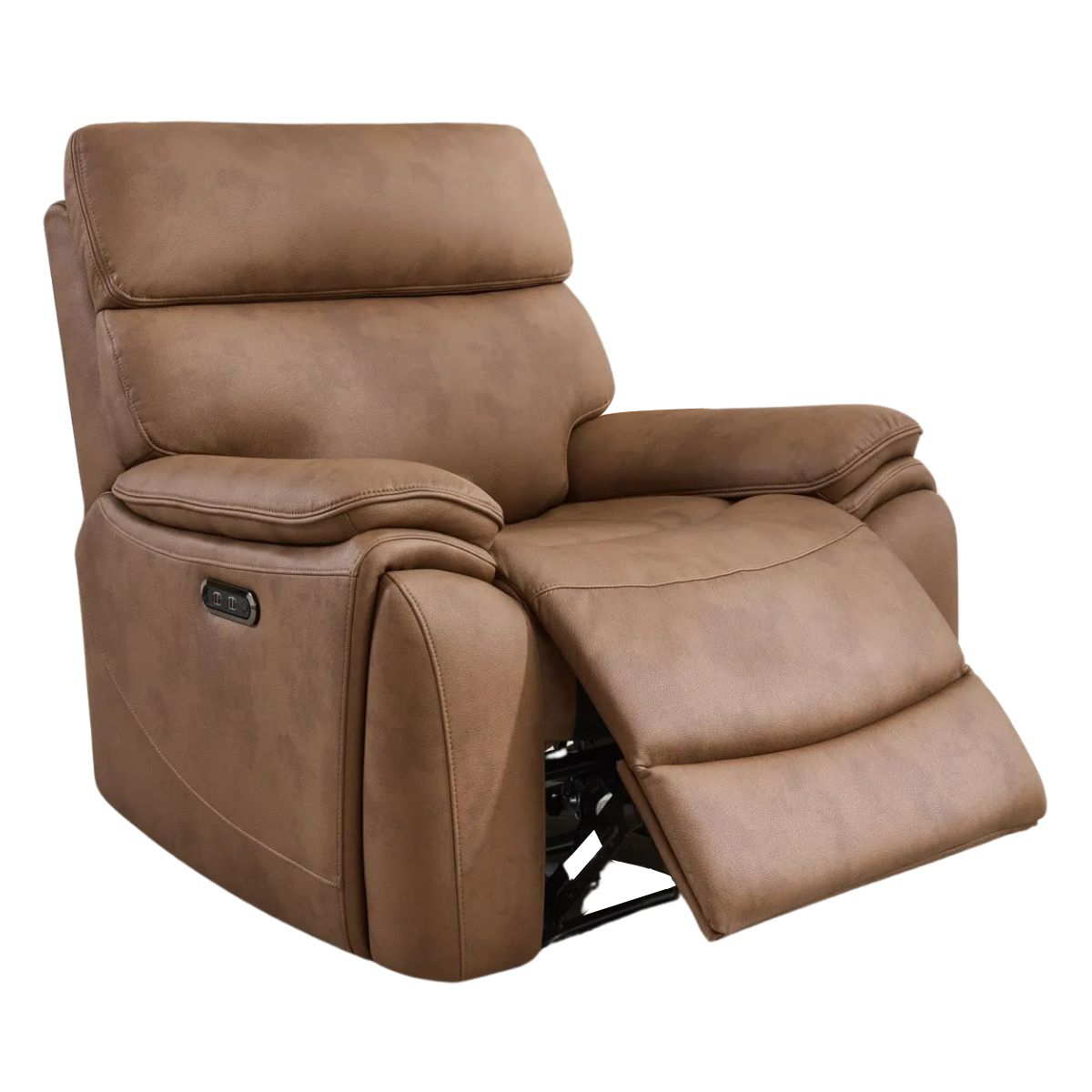 Biarritz Brown Electric Recliner Armchair - 1