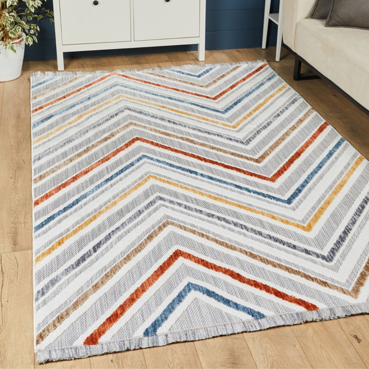 Broadway Chevron Striped Rug - 2