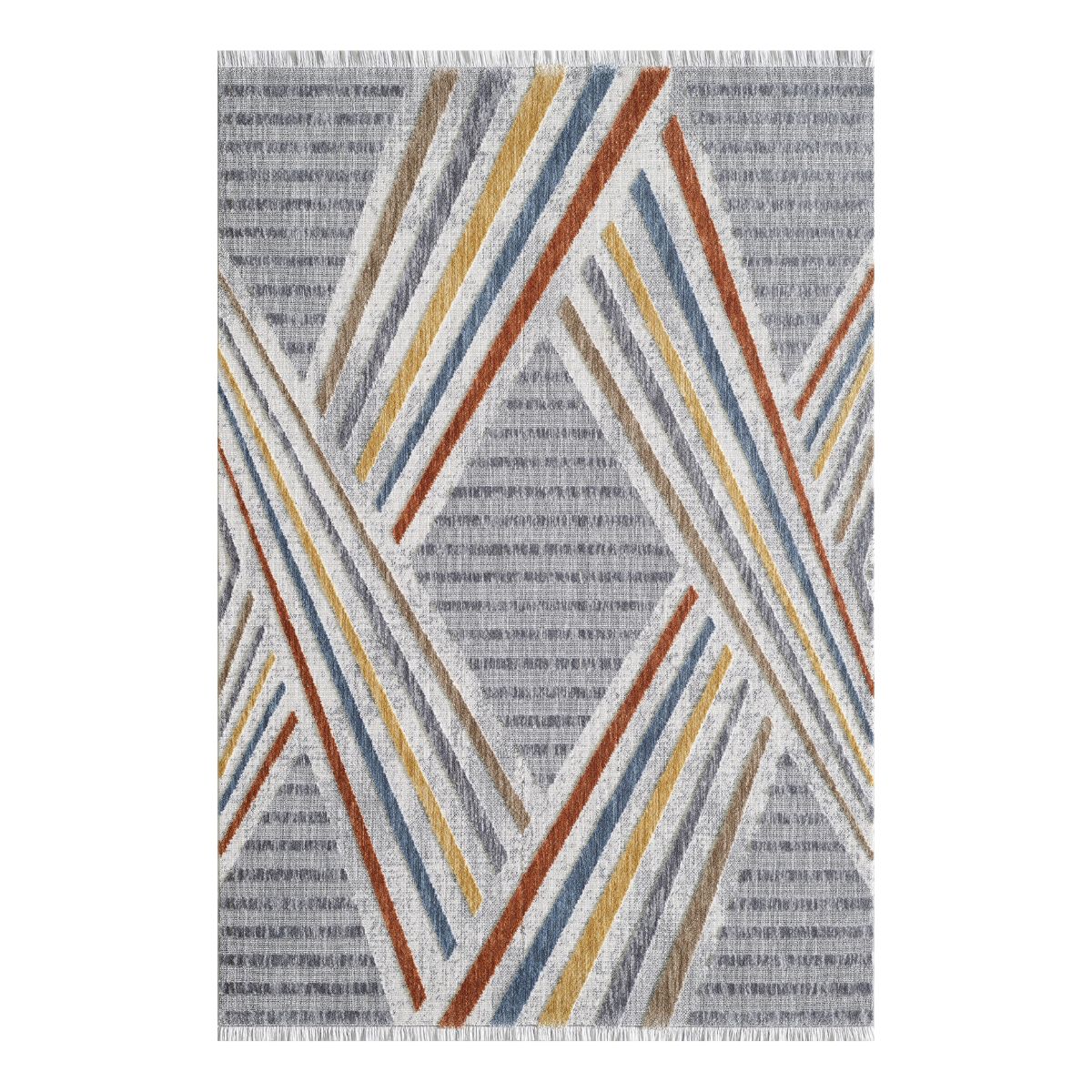 Broadway Textured Modern Striped Rug - 1