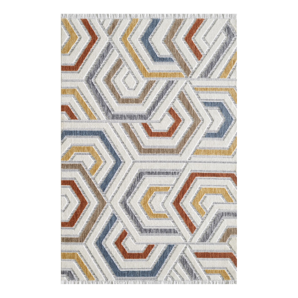 Broadway Textured Hexagonal Rug - 1