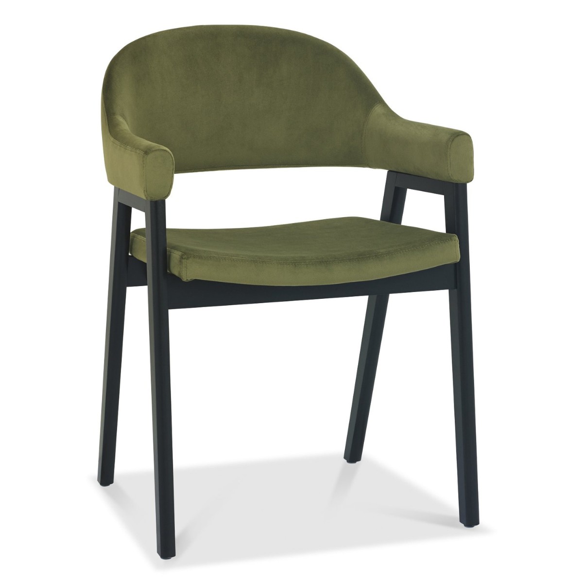 Chambery Weathered Oak Carver Dining Chair Green- 1